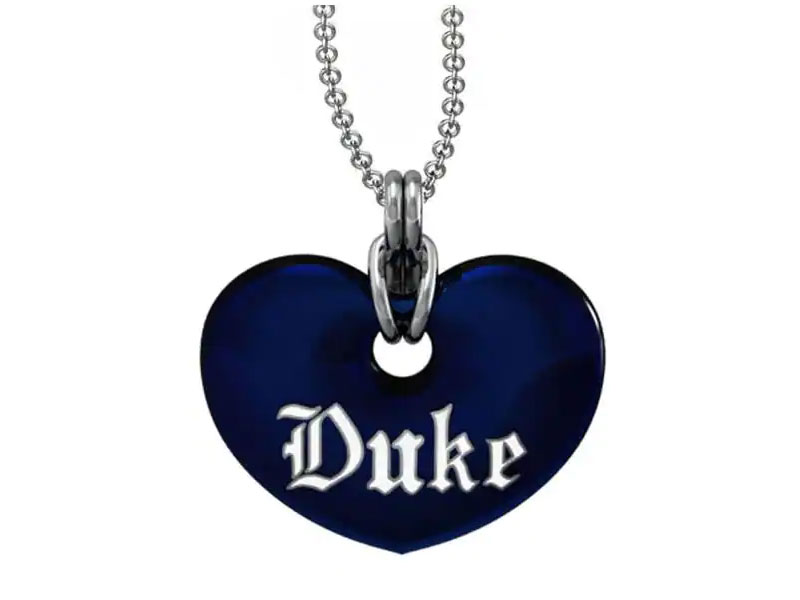 Collegiate Jewel Women's Duke Blue Enamel Heart Pendant