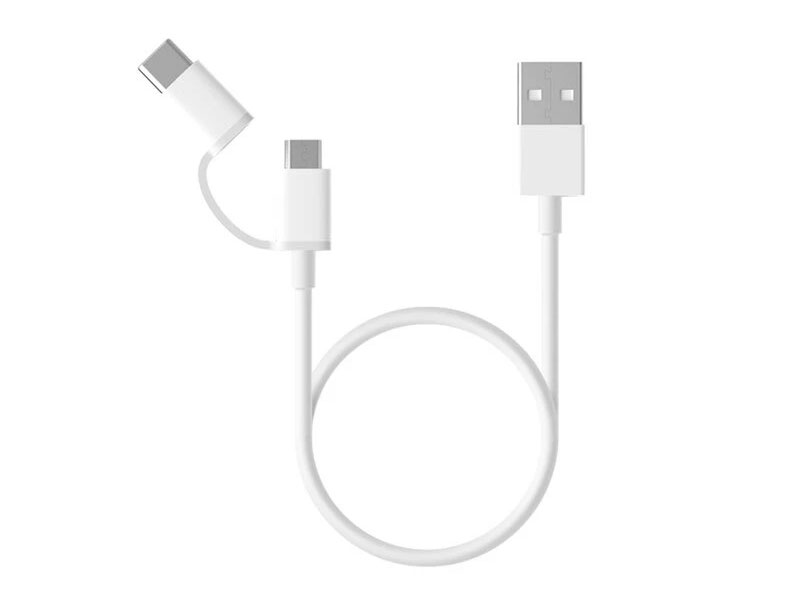 Original Xiaomi Mi 2 in 1 Micro USB to Type-C Fast Charging Data Cable