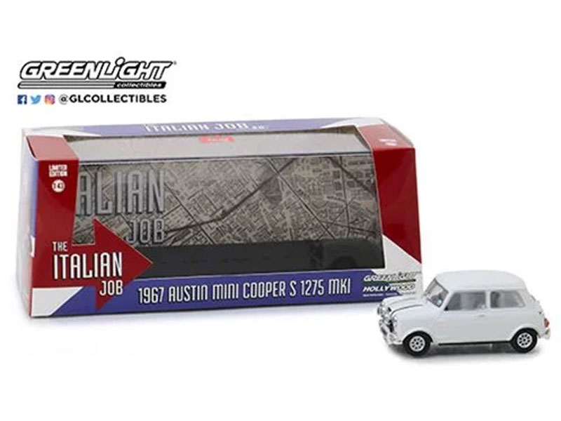 1967 Austin Mini Cooper S 1275 MKI White 1:43 Scale Die-Cast Metal Vehicle