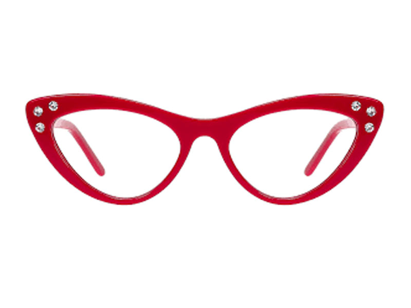 Alieen Cat Eye Red Eyeglasses For Women