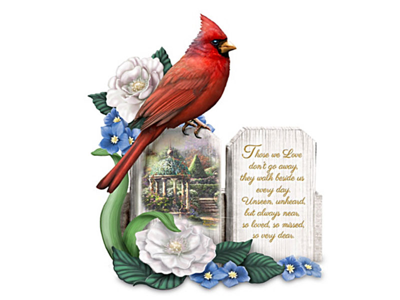 Thomas Kinkade A Love So Dear Cardinal Figurine