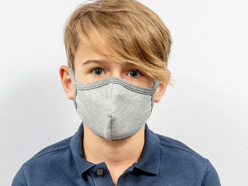 Marc Nelson Reusable Small/Youth Face Mask w/ Ear Loops Cotton Gray