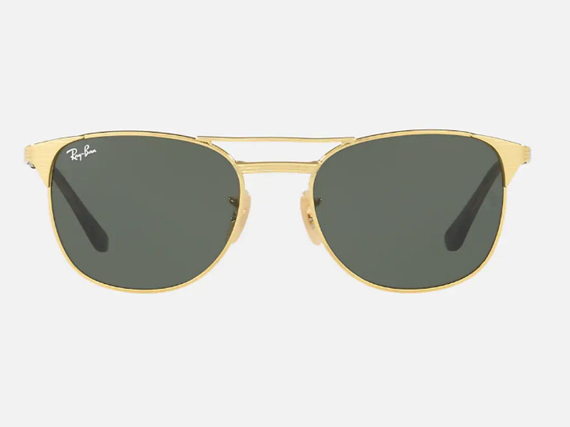 Ray-Ban Sunglasses Signet Gold Panel Fals For Men