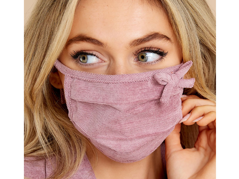 Women's Covered Up Mauve Purple Face Mask
