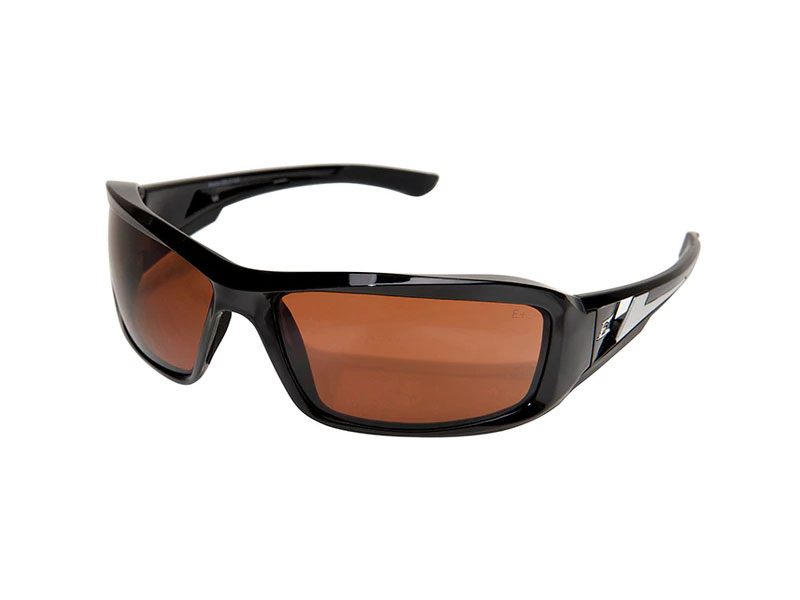 Edge Brazeau Safety Glasses with Black Frame and Copper Lens