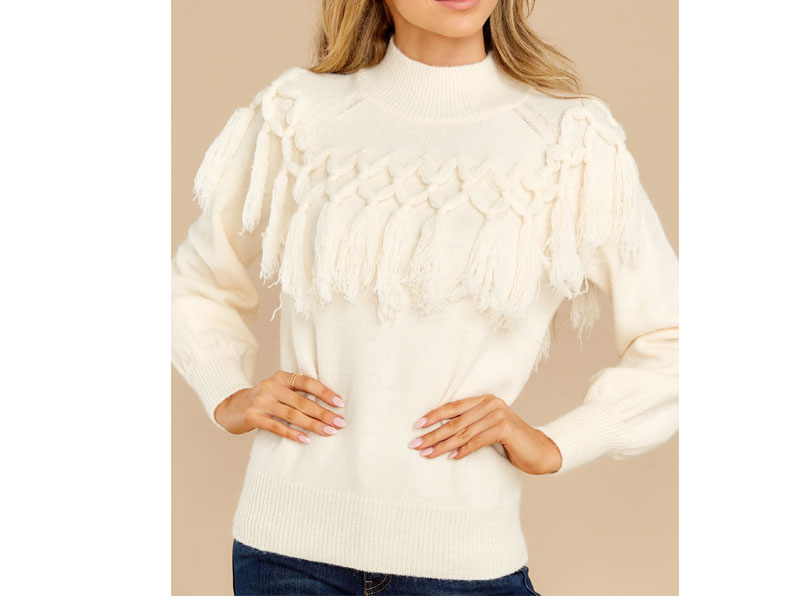 Women's Cheery Tunes Cream Sweater