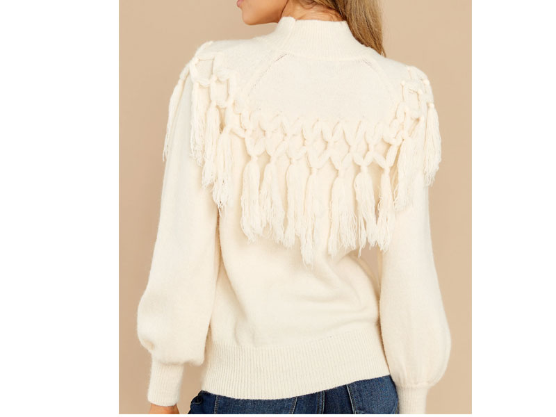 Women's Cheery Tunes Cream Sweater