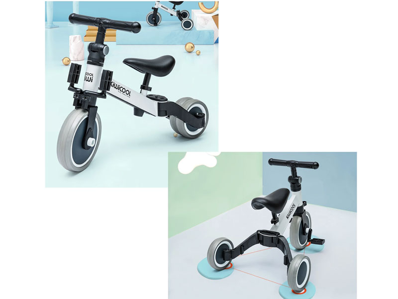 Kiwicool 3in1 Balance Bike & Kids Beginner Rider Training Walker Bicycle