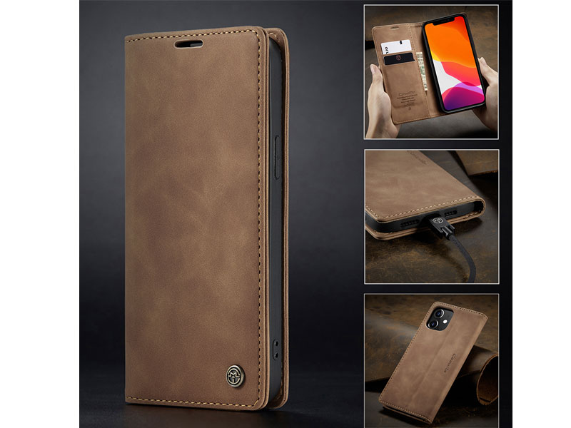 Caseme 013 Series Auto-absorbed Leather Shell with Wallet For iPhone 12 Pro/12