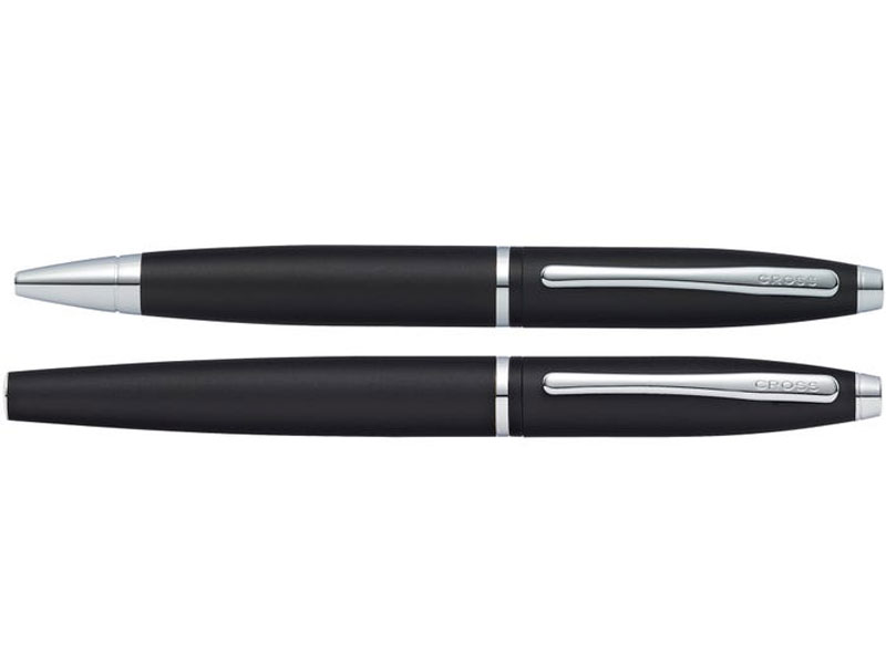 Calais Matte Black Ballpoint And Rollerball Pen Set