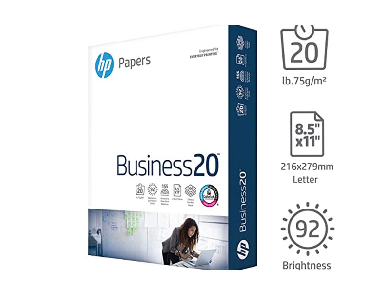 HP Printer Paper Business Copy Paper 8.5 x 11, Letter 92 Bright 10 Reams