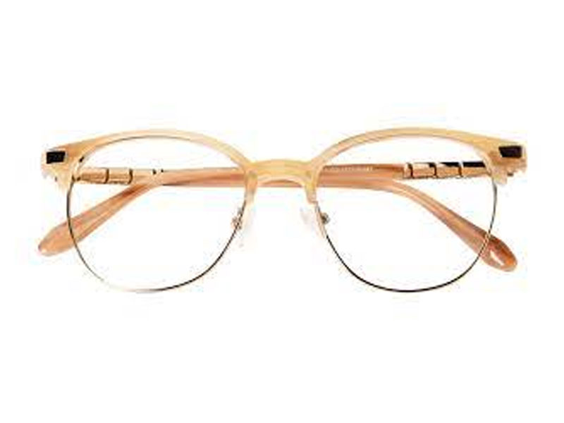 Garland Browline Champagne Golden Eyeglasses For Men And Women