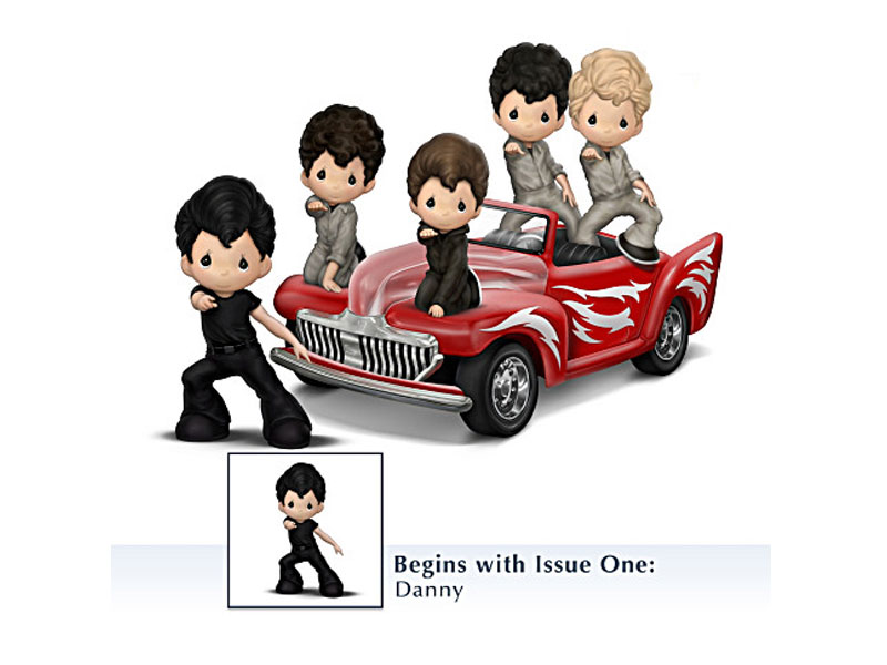 Precious Moments Grease Figurine Collection With Car Display