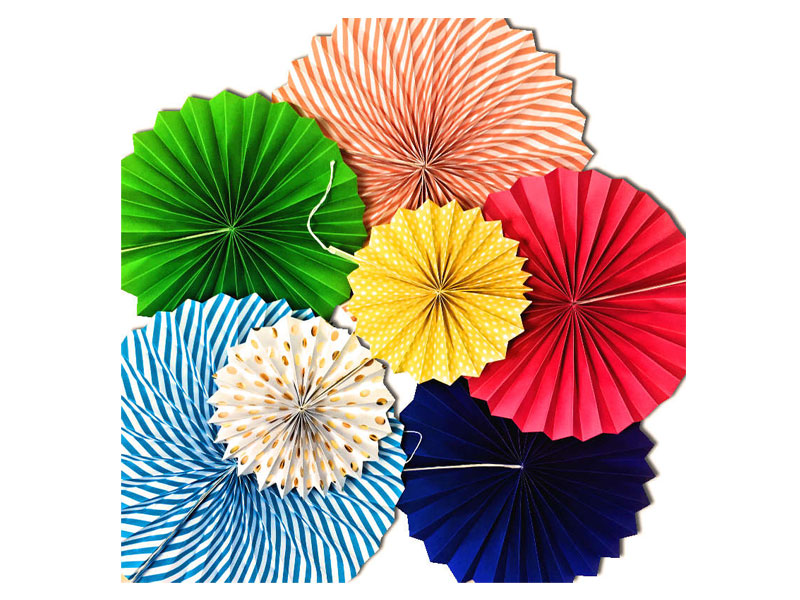 Spiral Paper Fan Set