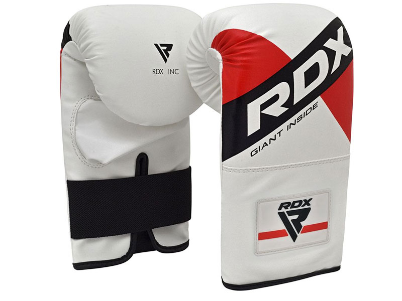 RDX F10 4ft 5ft 3-in-1 White Training Punch Bag With Mitts Set