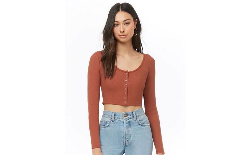 Waffle Knit Crop Top