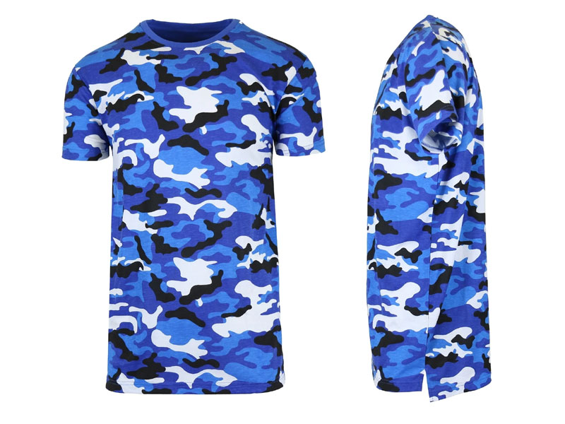 Galaxy By Harvic Men's Short Sleeve Crew Neck Camo Tee