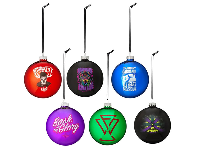 NXT Superstars 2020 Glass Ball Ornament 6-Pack Set