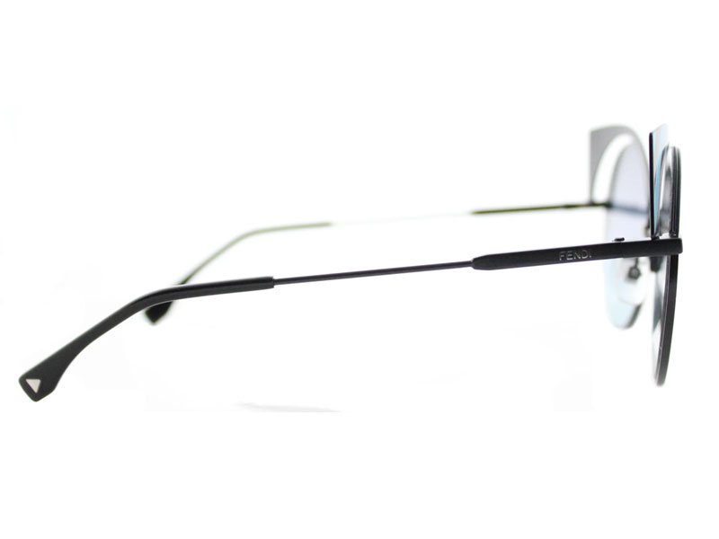 Fendi Hypnoshine Matte Turquoise Cat-Eye Metal Sunglasses For Women