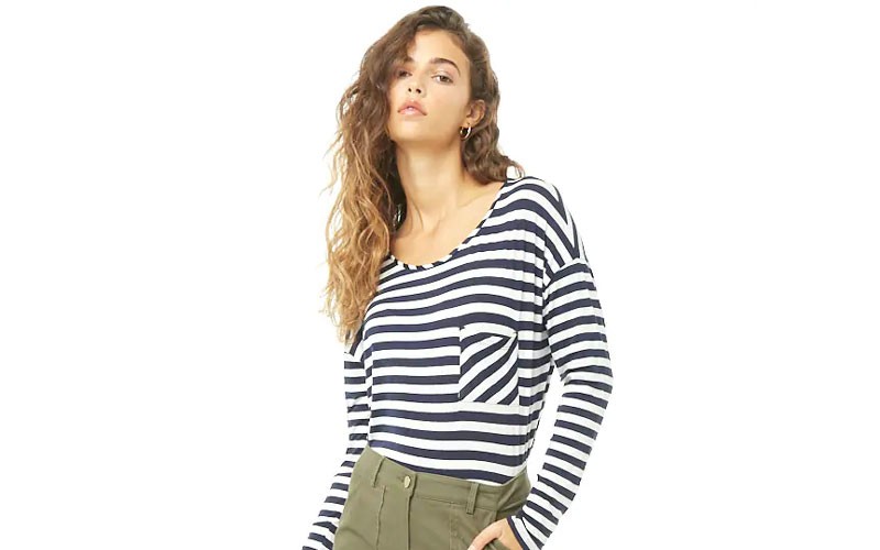 Striped Dolphin Hem Top