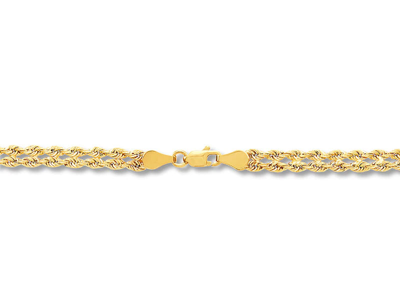 Jared Double Rope Chain Necklace 10K Yellow Gold 18