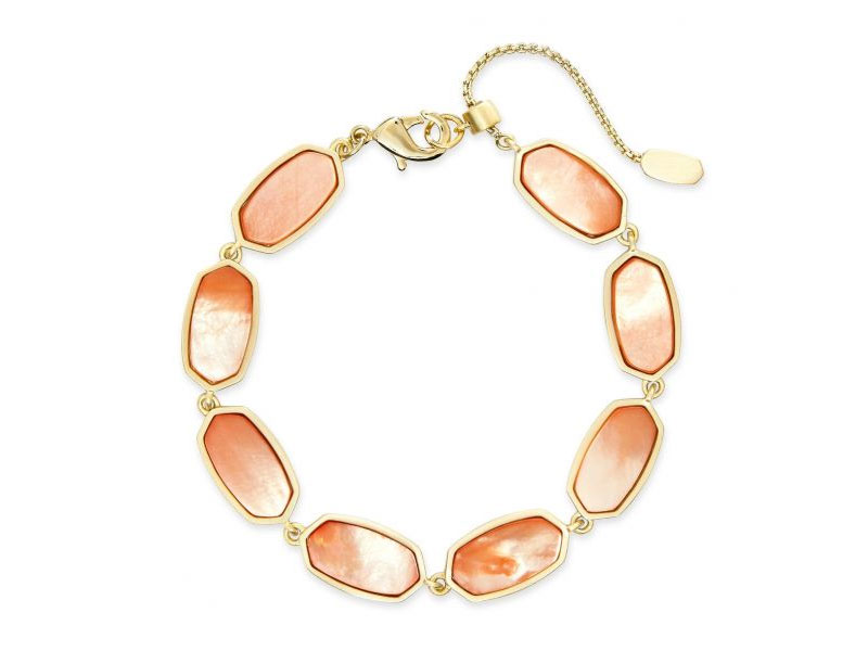 Women's Kendra Scott Millie Bracelet in Peach Mother-of-Pearl