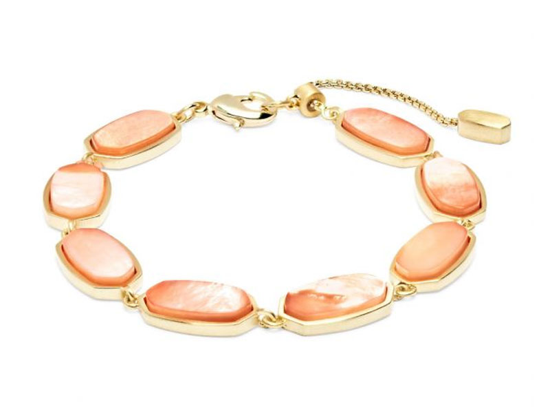 Women's Kendra Scott Millie Bracelet in Peach Mother-of-Pearl