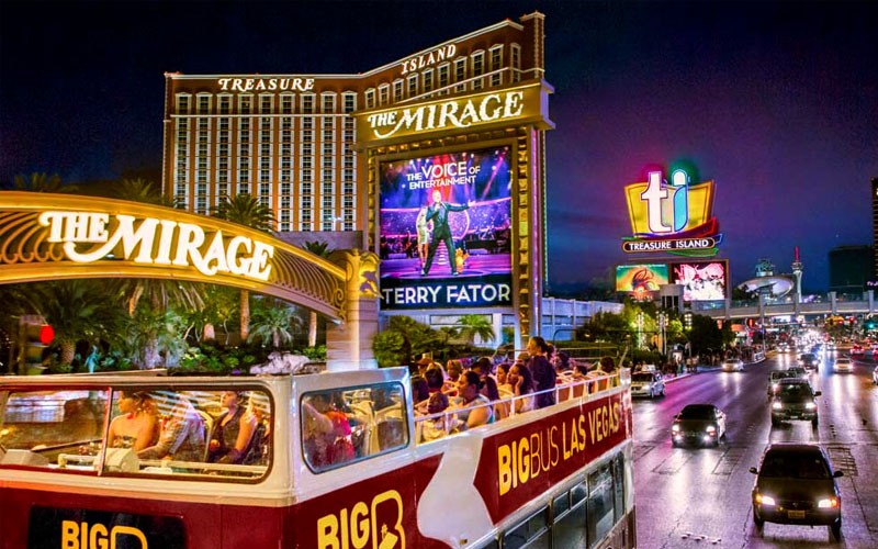  Open Top Bus Tour Las Vegas Night Tour