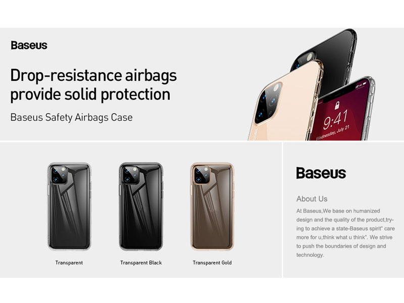 Baseus Drop-resistant TPU Phone Case Cover For iPhone 11 Pro Max 6.5-inch