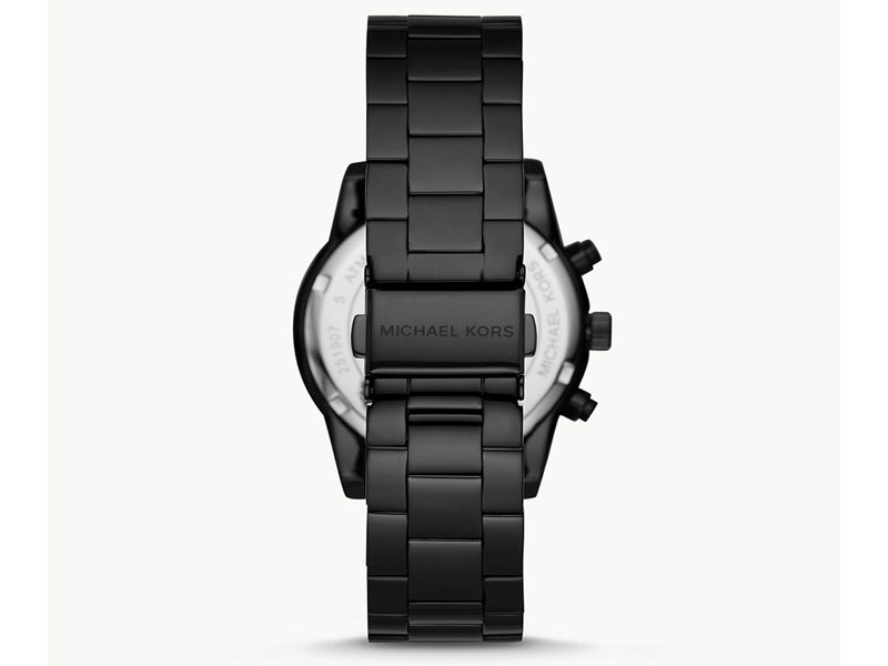 Michael Kors Women's Ritz Chronograph Black Stainless Steel Watch