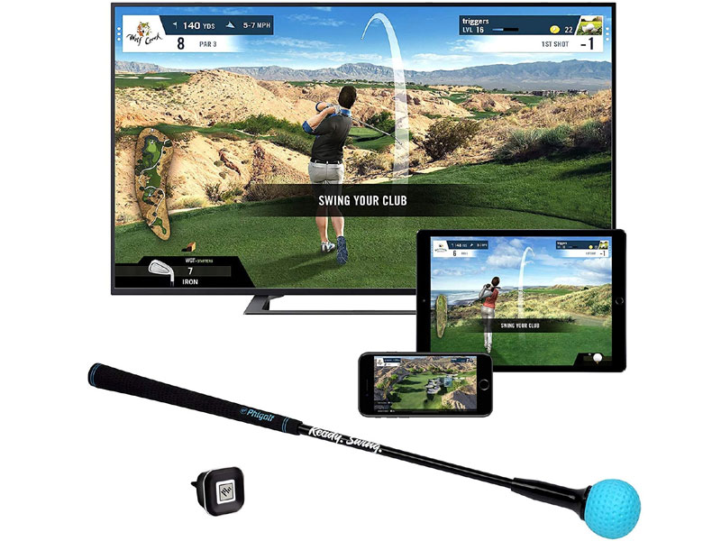 Phigolf Mobile And Home Smart Golf Game Simulator With Swing Stick