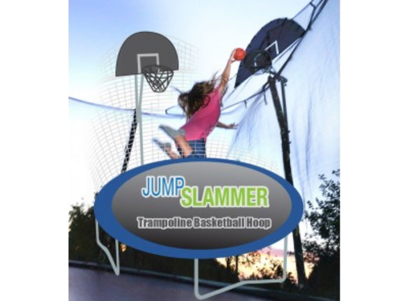 Jump Slammer Trampoline Basketball Hoop & Foam Ball Fits All Brands And Sizes