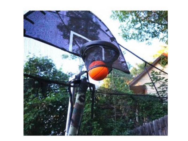 Jump Slammer Trampoline Basketball Hoop & Foam Ball Fits All Brands And Sizes