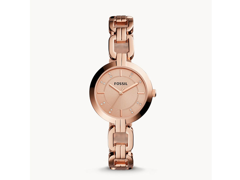 Kerrigan Three-Hand Rose Gold-Tone Stainless Steel Watch