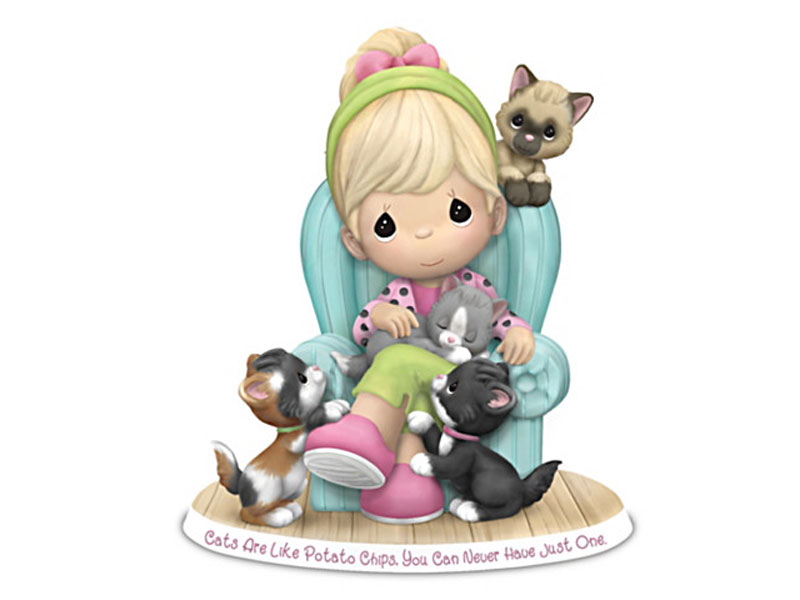 Precious Moments Cats Are Like Potato Chips Figurine