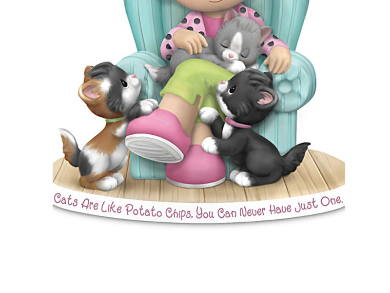 Precious Moments Cats Are Like Potato Chips Figurine