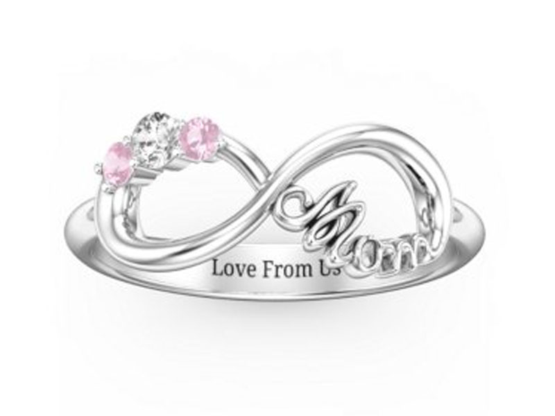 Women's Mom's Infinite Love Ring with 2-10 Stones