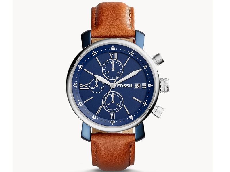 Fossil Men's Rhett Chronograph Brown Leather Watch