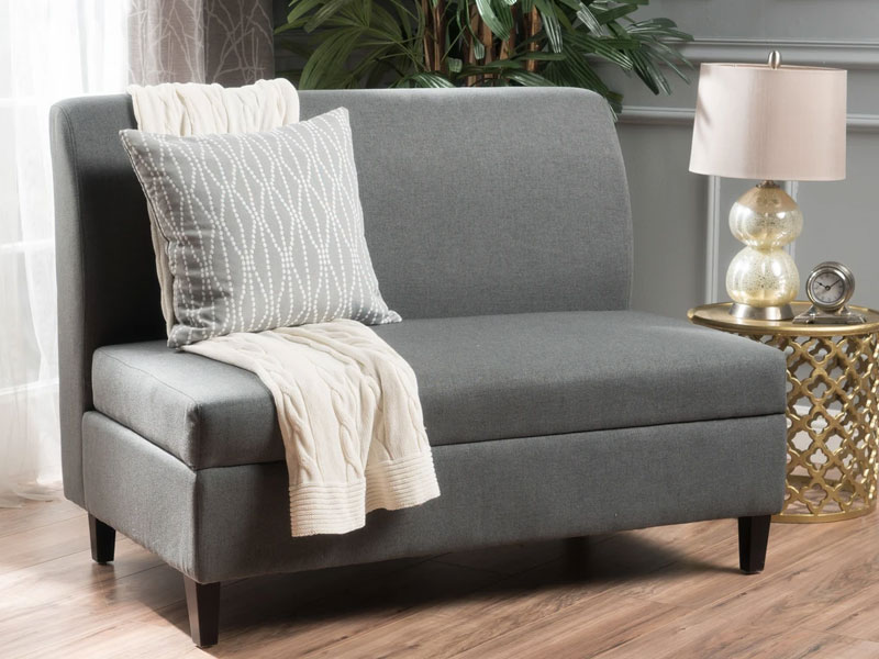 Toro Versatile Modern Fabric Storage Settee