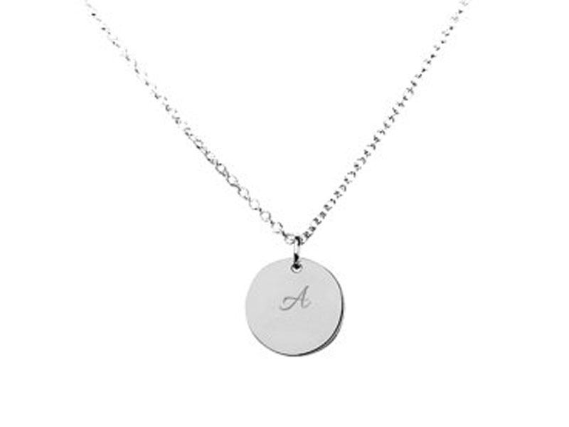 Women's Charmed Initial Disc Pendant