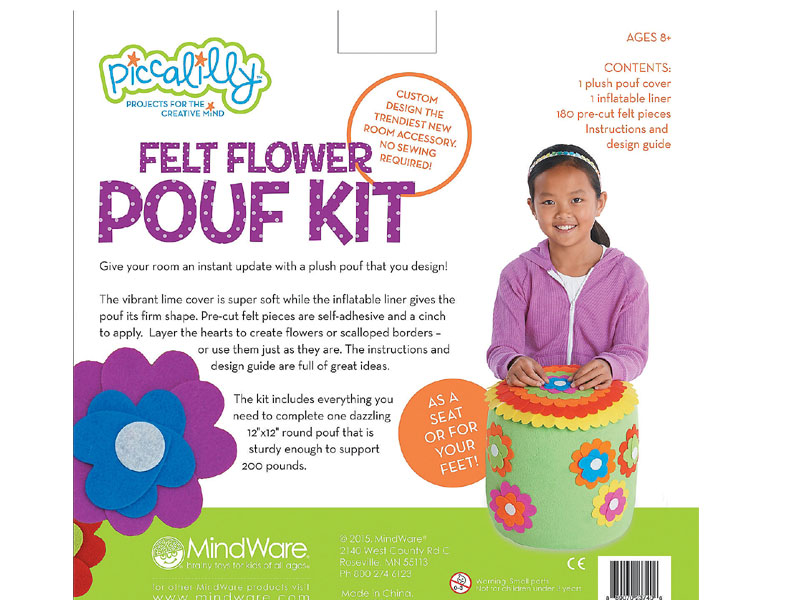 Felt Flower Pouf Kit