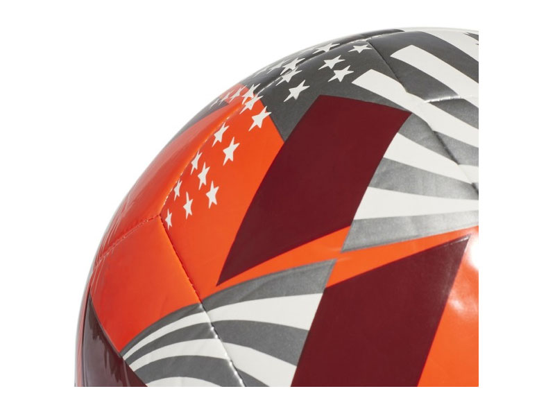 Adidas MLS Club White Orange Solar Red Soccer Ball