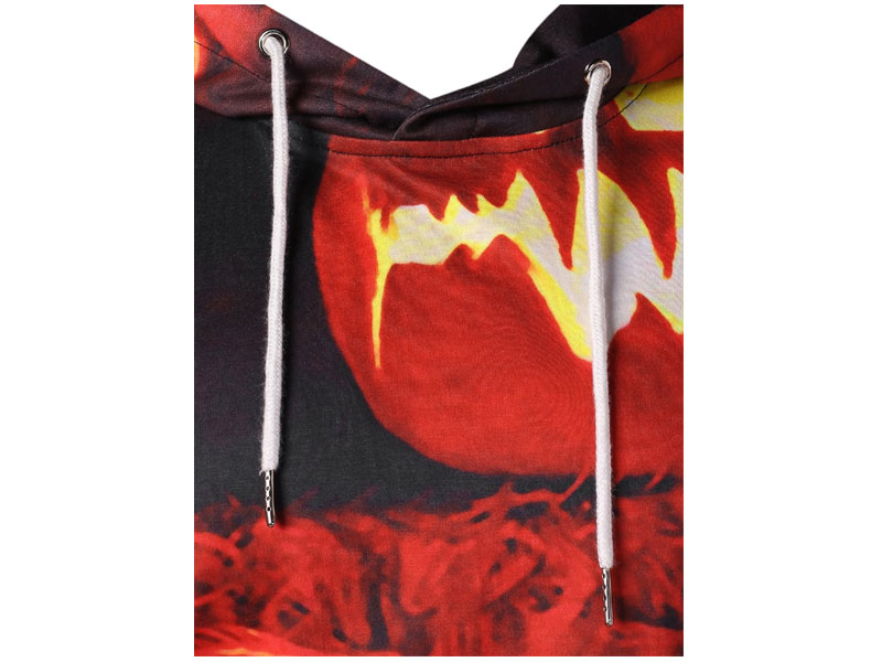 Women's Pumpkin Print Halloween Pullover Hoodie