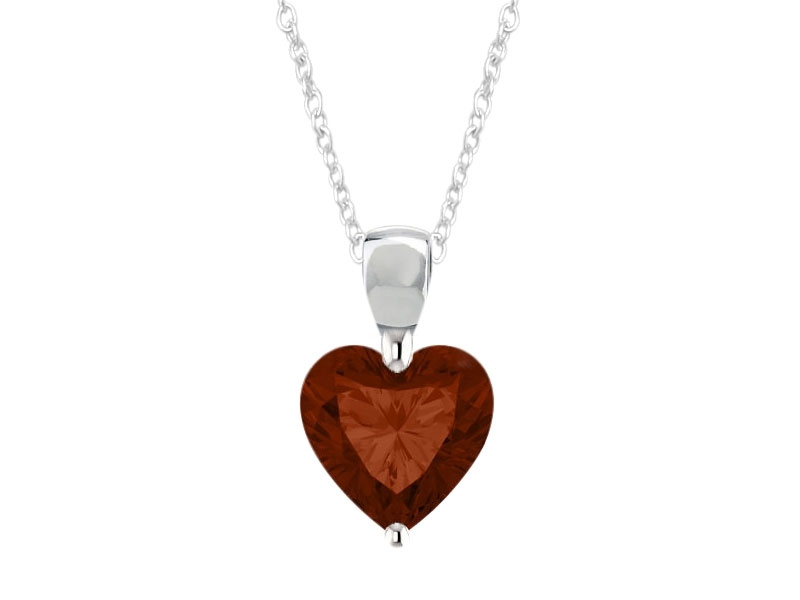 Women's Genuine Sterling Silver 8mm Heart Pendant