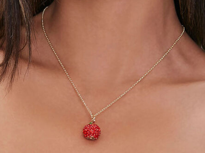 Women's Disney Apple Charm Necklace