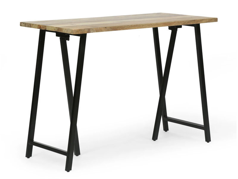 Wrens Modern Industrial Handcrafted Mango Wood Desk