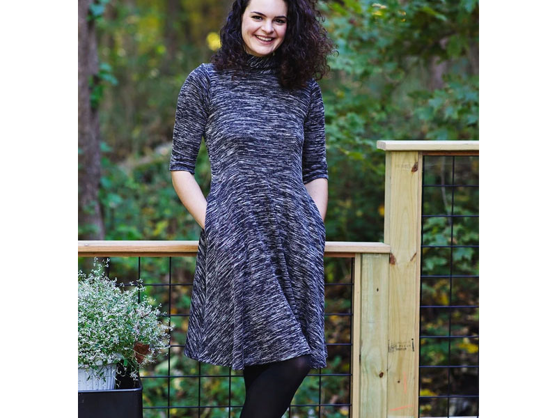 Women's Colleen Dress Marled Black Knit