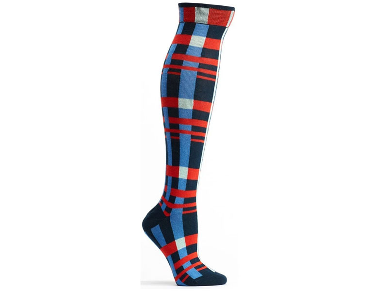 Ozone Constructive Plaid Knee High Sock