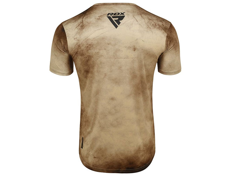 RDX T14 Harrier Tattoo Brown Short Sleeves Gym T-Shirt