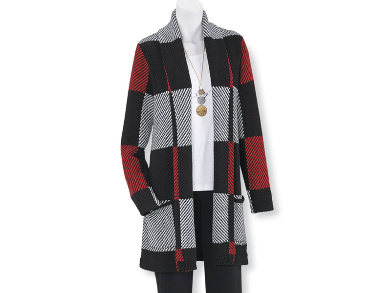 Women's Colorblock Sweater Coat